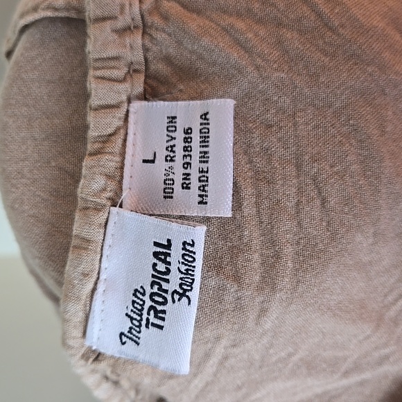 Beige embroidered 90s rayon dress - Picture 5 of 5